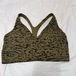 Patterned green athleta sports bra